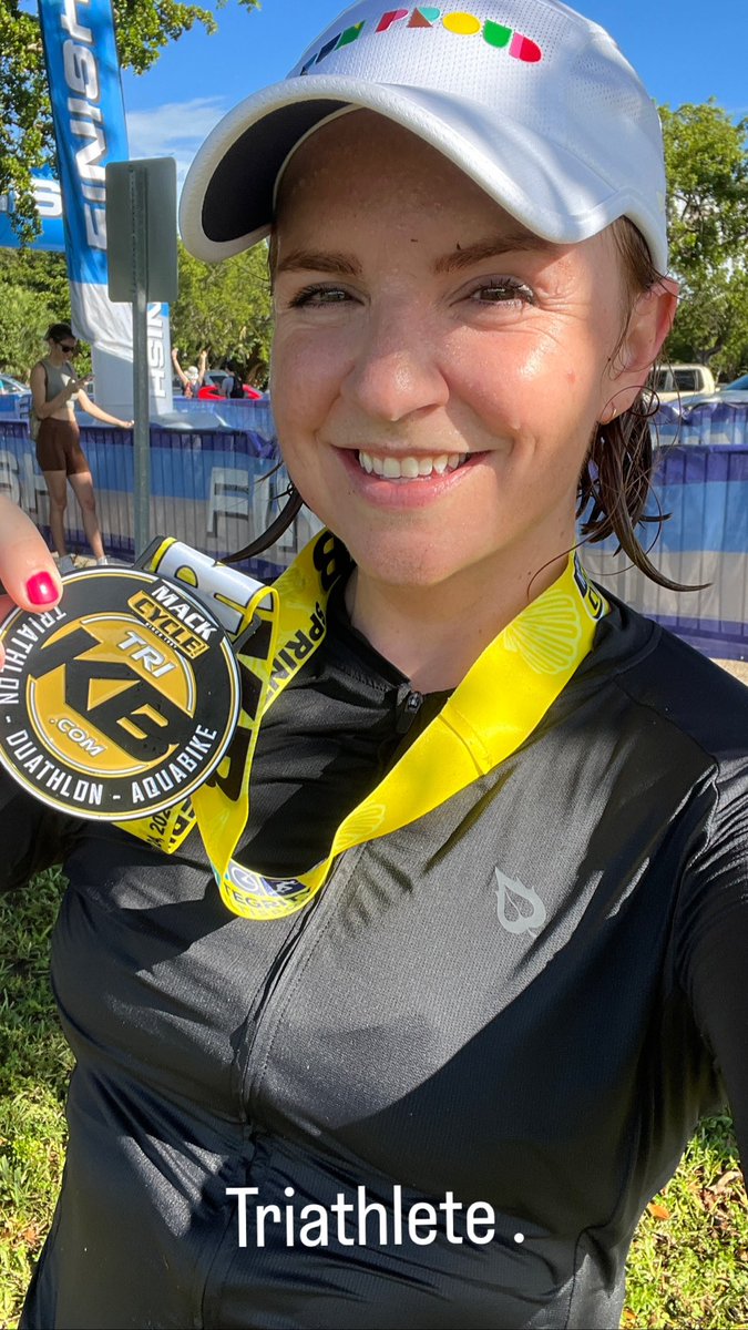 I did it, y’all. My first triathlon ✅