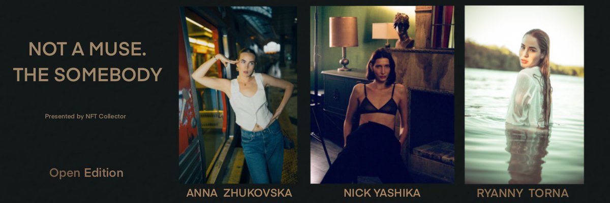 tornaphotos's tweet photo. 🚨 NEW DROP 🚨

“Not a muse. The Somebody”

Publisher: @cryptoartcollec 

Artist’s: @Anna_Zhukovska 
                @NickYashika 
                @tornaphotos 

🔥 Open Edition 
🔥 $19 
🔥 24-26 sept 

https://t.co/PnLkZyPXFC

I leave my pieces 👇🏻🤗 https://t.co/g2XvkH8CqN