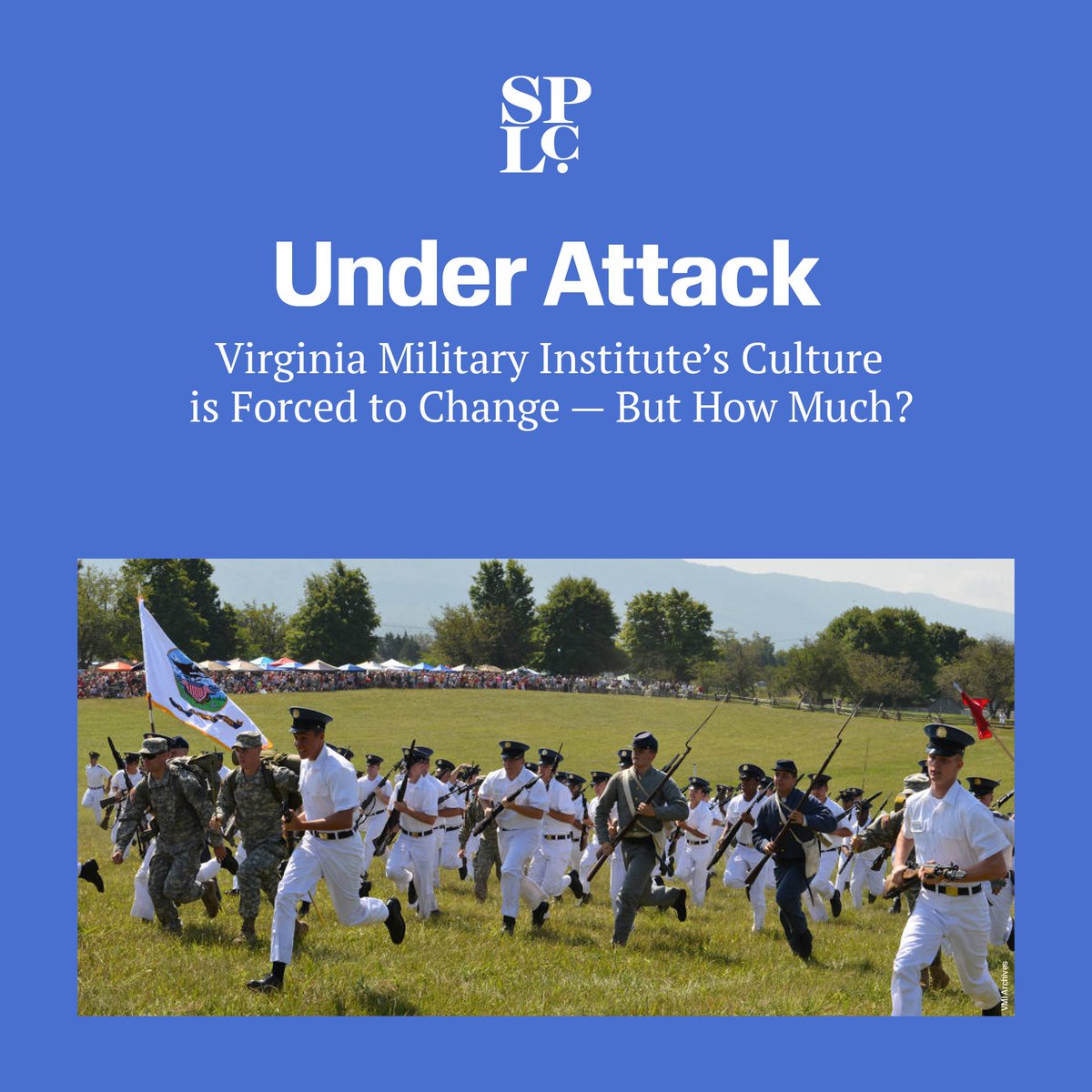 splcenter's tweet photo. Confederate symbols have no place on public property - Whether it be a public cemetery like @ArlingtonNatl or a public school like @VMI1839.
Listen to the #SoundsLikeHate episode on how students and alumni have been pushing for an inclusive atmosphere: https://t.co/2NgA59U6Pf https://t.co/B41cVz3RQw