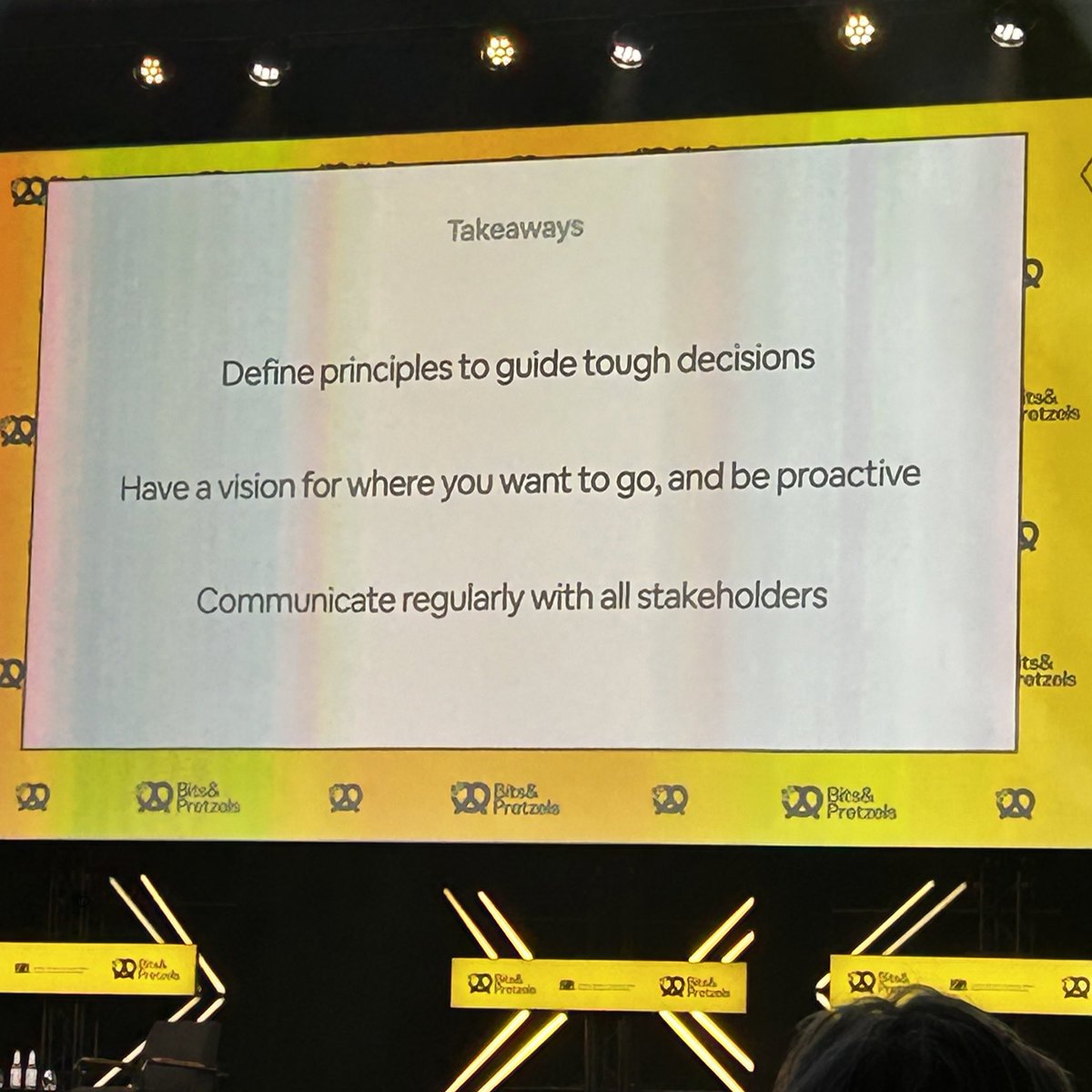 “A crisis is a terrible thing to waste” <a href="/nathanblec/">Nathan Blecharczyk</a> <a href="/Airbnb/">Airbnb</a> <a href="/bitsandpretzels/">Bits & Pretzels</a>  #bits23