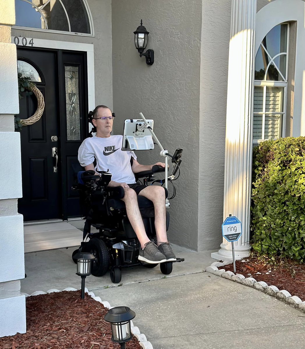 Thank you Tobii Dynavox and Tolt Technologies-Ability Drive for providing the technology for me to be able to drive my wheelchair with my eyes. As my body continues to weaken, I can barely use my hands. I am learning this new skill to drive with my eyes. #EndALS #tobiidynavox