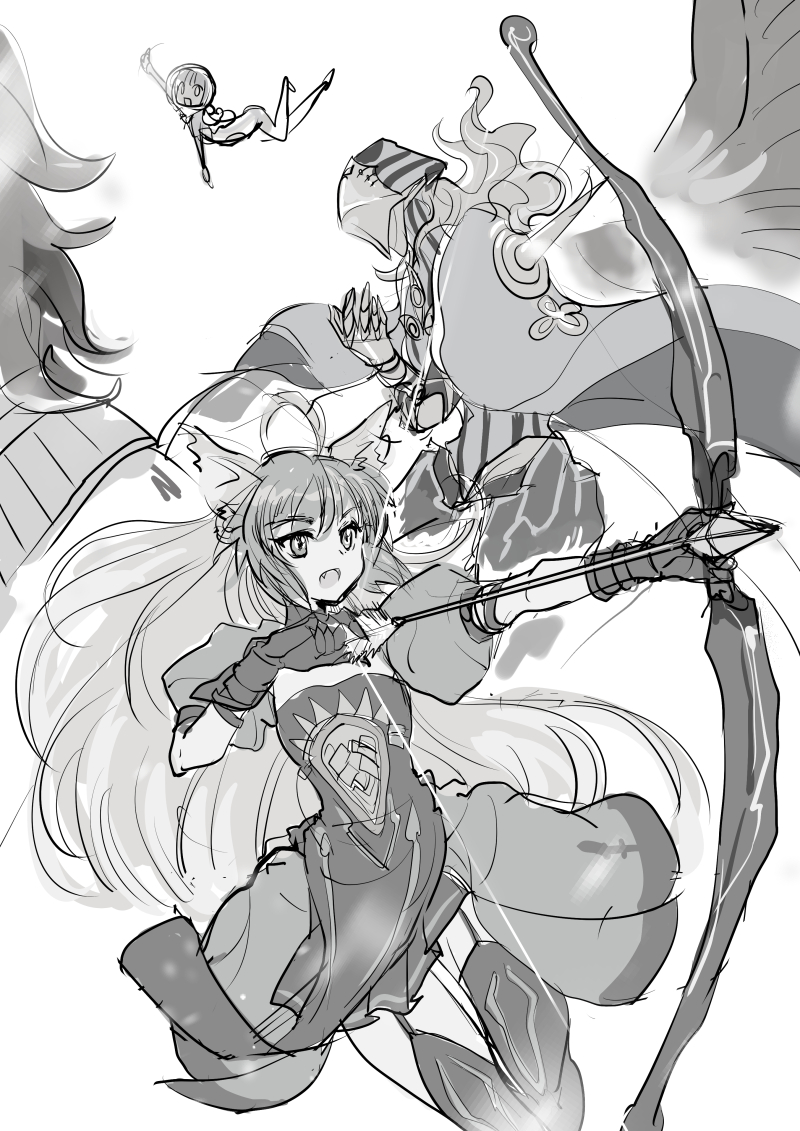 ワンジナイベ登場記念にアタランテちゃんとアヴィケブロン先生を描こうと思ったんだけどラフで力尽きた 