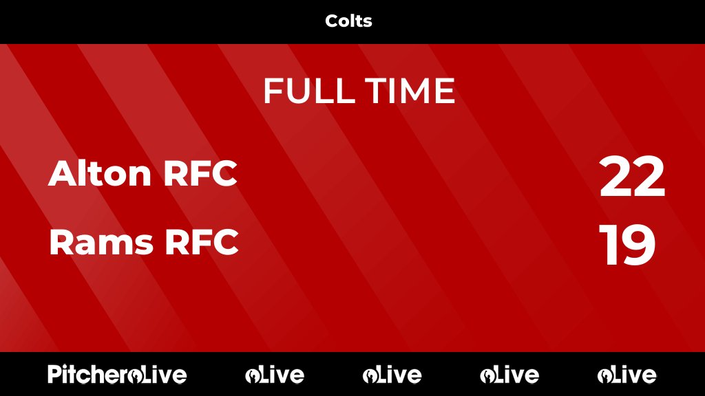 AltonRugby's tweet photo. FULL TIME: Alton RFC 22 - 19 Rams RFC
#ALTRAM #Pitchero
https://t.co/EcHacb6K7A https://t.co/sIQqQ901mm
