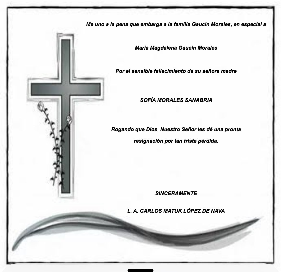 Estimada <a href="/Nenagaucin/">magdalenagaucin</a>, lamento mucho el sensible fallecimiento de tu señora  madre. Dios con ustedes🙏🏻🙏🏻