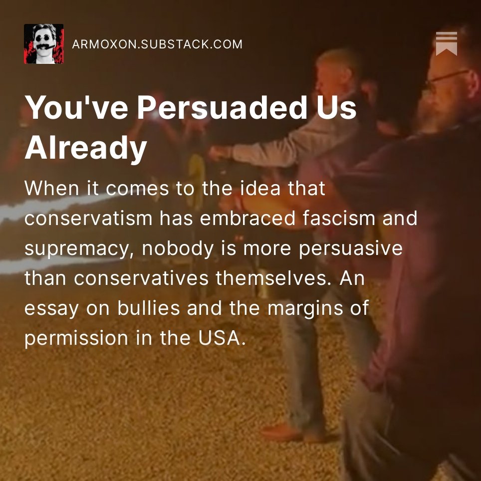 JuliusGoat's tweet photo. In Missouri, a state Senator who’s running for governor fired up a flamethrower and lit a bunch of boxes on fire.

But let me change the subject.

I had a bully in middle school. Maybe you can relate.

Link: https://t.co/FXLcp4rxsC https://t.co/mJzVauiAj6