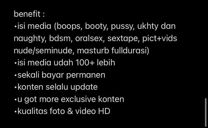 vioyinss_'s tweet photo. Join priv content aku yuu
aku SALE jadi 100k aja!
benefit take all content + lifetime, include priv acc sama ch tlgram.
isi media udah 170foto &amp; 133video!
sebanyak itu 😍💦
tanya RR chat Dm atau ke tele
https://t.co/0tgc9AzNml 📩

— bantu RT free pap 🥵 https://t.co/6n7voF9f3M