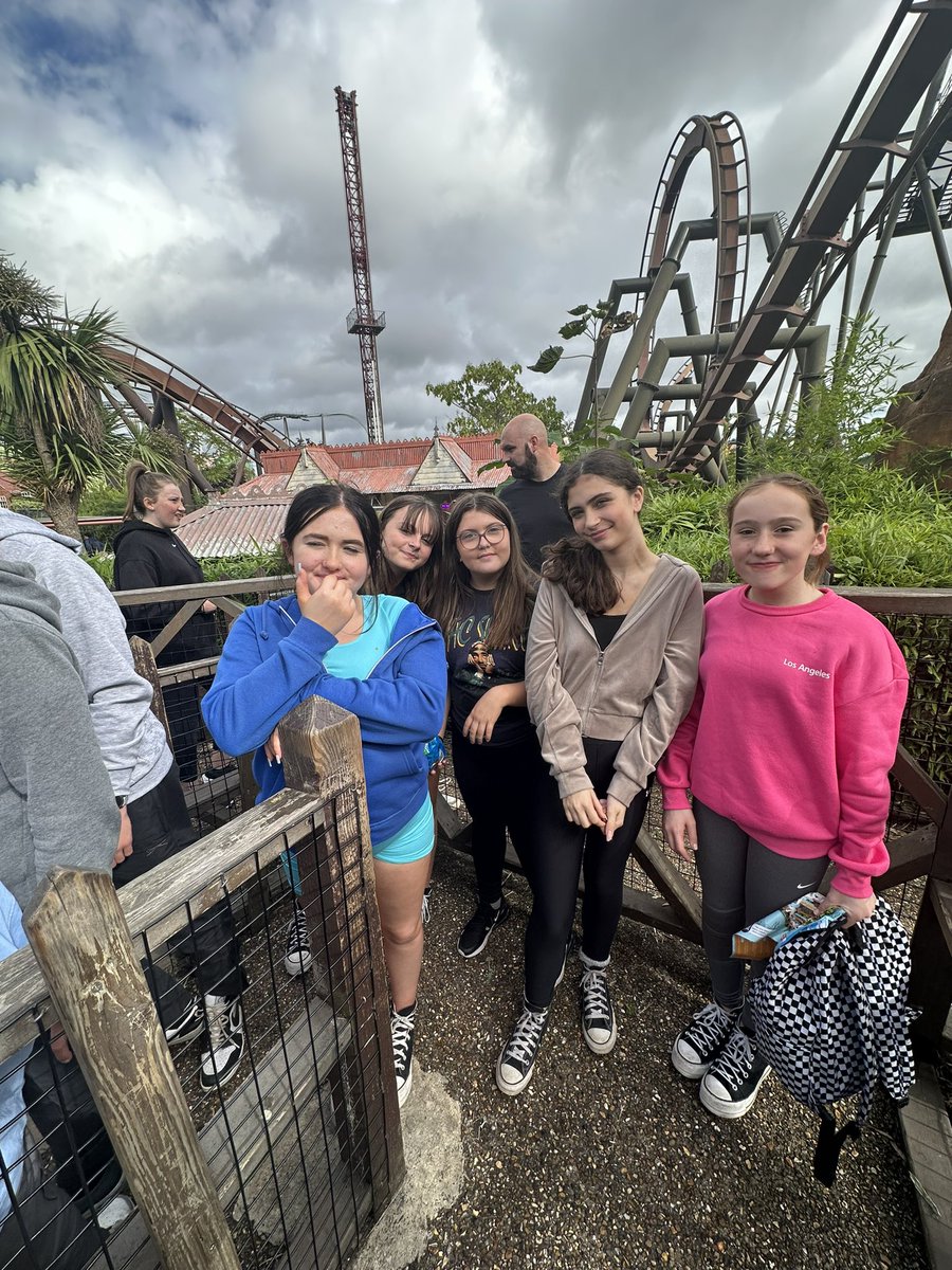 Day 3 and we are at Thorpe Park. Proof the teachers are taking part - soaked coming off the water rides 🤣 🎢
