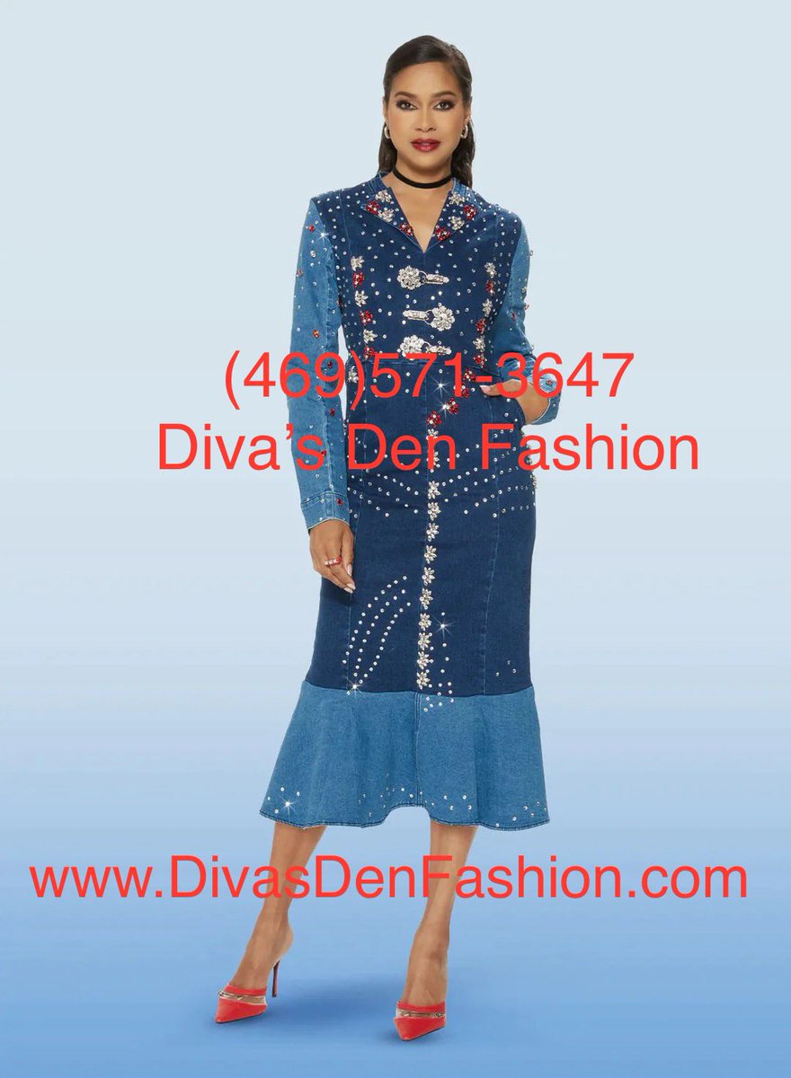 DV Jeans 8478 Denim Maxi Dress 
divasdenfashion.com/products/dv-je… 

#DivasDenFashion #denimdress #bluedress #rhinestones #sidepockets #bluedenim #maxidress #denimmaxi #petitefashion #rufflehem #curvygirlsrock #donnavinci #buttondown #dvjeans #mystylishcurves #plusstyle #workleisure #casual