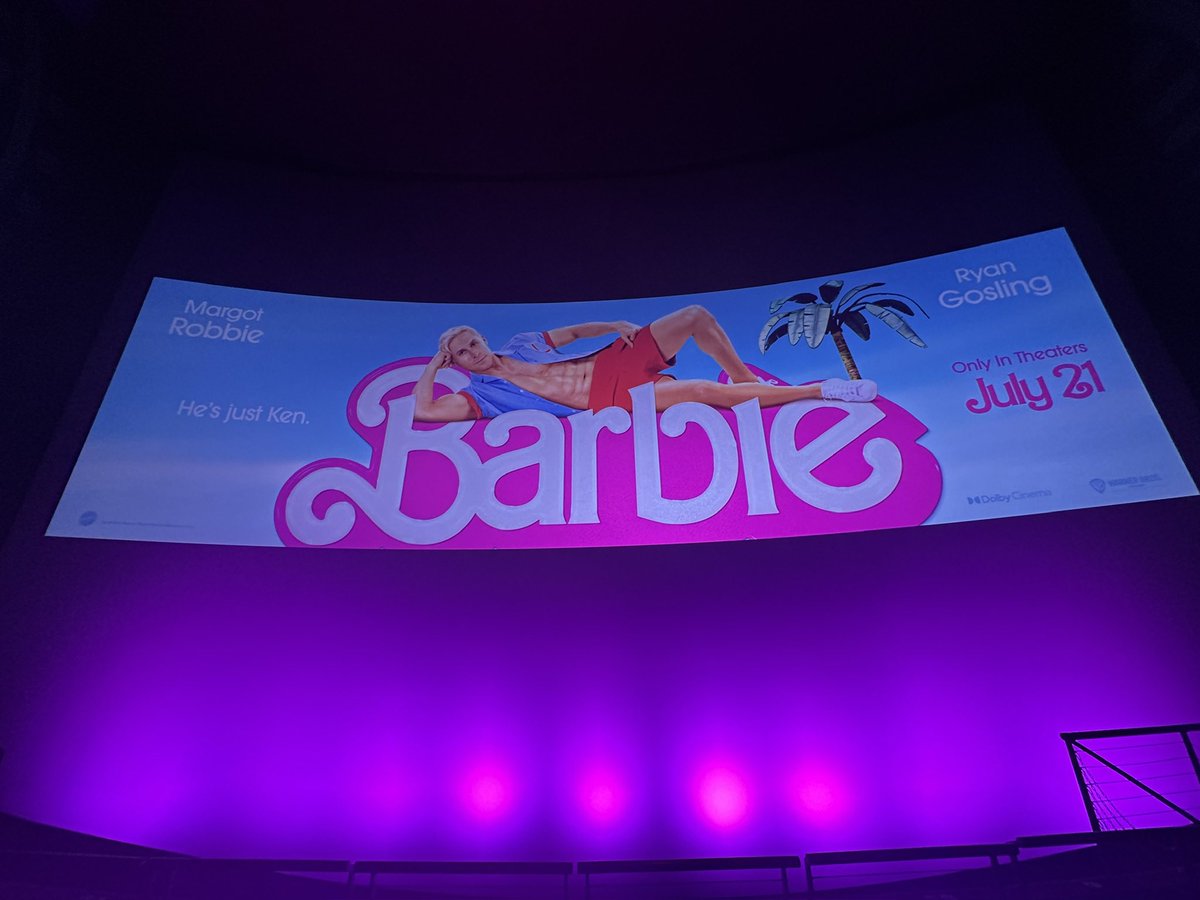 itsbownetbow's tweet photo. Ahhhhhhhh @barbiethemovie #BarbieinIMAX had to do it in the biggest screen I could find https://t.co/XMeNE8oEOi