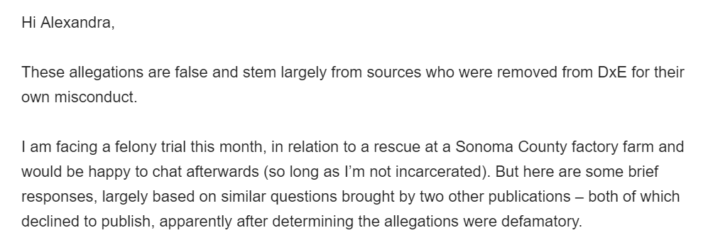 rara_org's tweet photo. RARA condemns @DxEverywhere @waynehhsiung tactic of threatening journalists with defamation suits in order to bury allegations about the organization. @prismreports has done amazing investigations of orgs like @ALDF and is a huge supporter of animal activists. https://t.co/0tPKXAPoRw