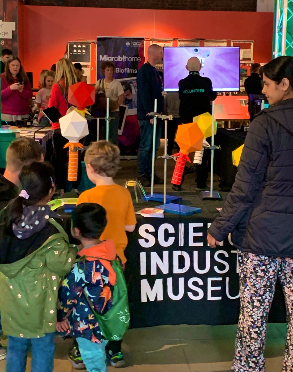 Chloe James (@profchloejames) on Twitter photo Loads of fun at #GetCurious today <a href="/sim_manchester/">Science and Industry Museum</a> talking about the #phage that kill bacteria vs those that give bacteria superpowers! Big shout out to our fabulous #MicrobialPuppetMasters team of Researchers, students & technicians from <a href="/SalfordUni/">University of Salford</a> & <a href="/LivUni_IVES/">Inst of Infection Veterinary & Ecological Sciences</a> <a href="/makeinsalford/">Make In Salford</a> Loads of fun at #GetCurious today <a href="/sim_manchester/">Science and Industry Museum</a> talking about the #phage that kill bacteria vs those that give bacteria superpowers! Big shout out to our fabulous #MicrobialPuppetMasters team of Researchers, students & technicians from <a href="/SalfordUni/">University of Salford</a> & <a href="/LivUni_IVES/">Inst of Infection Veterinary & Ecological Sciences</a> <a href="/makeinsalford/">Make In Salford</a>