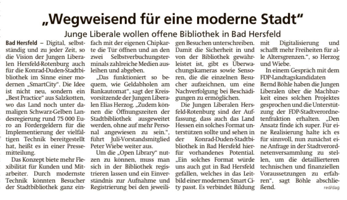 julis_hefrof's tweet image. Als Junge Liberale sind uns die Modernisierung und die Digitalisierung echte Herzensthemen. Wir glauben das eine Open Library ein Schritt in Richtung Smart City aber auch zu einen Landkreis der Innovationen ist.