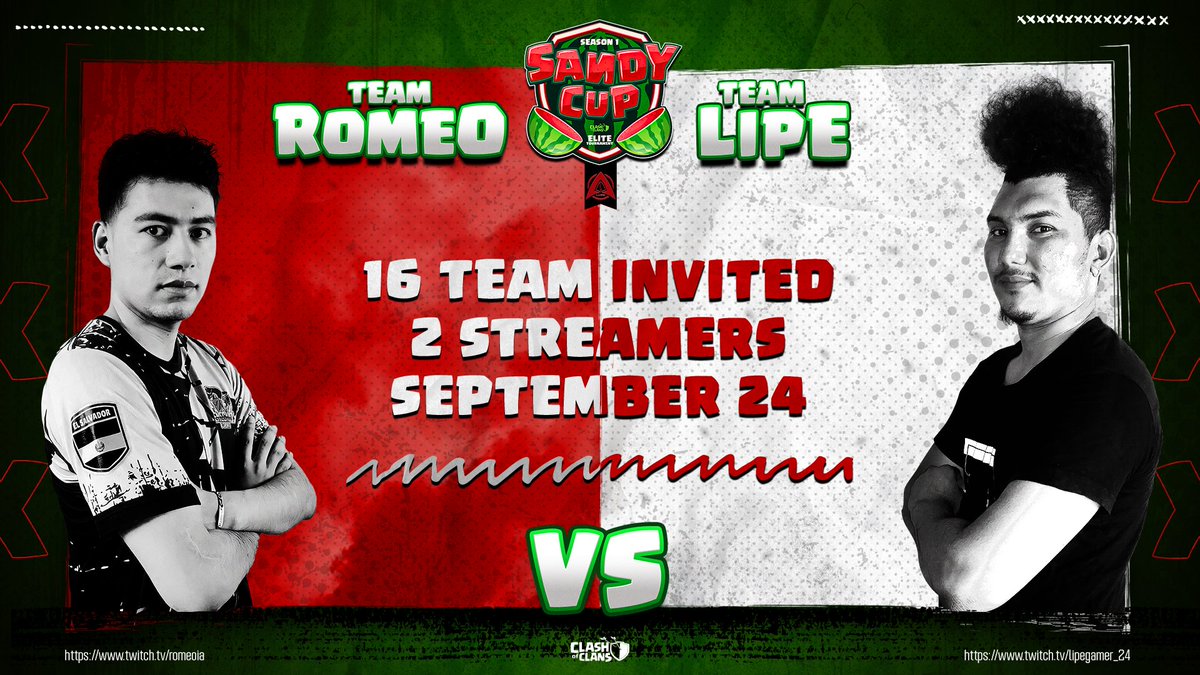 Es hora!!!
Sandy Cup, gracias a los equipos que aceptaron unirse al Team Romeo pero uno debe ganar y llevarse $300
Y agradecer a Clash of clans que apoyaron el torneo con las gemas <3
Twitch.tv/romeoia