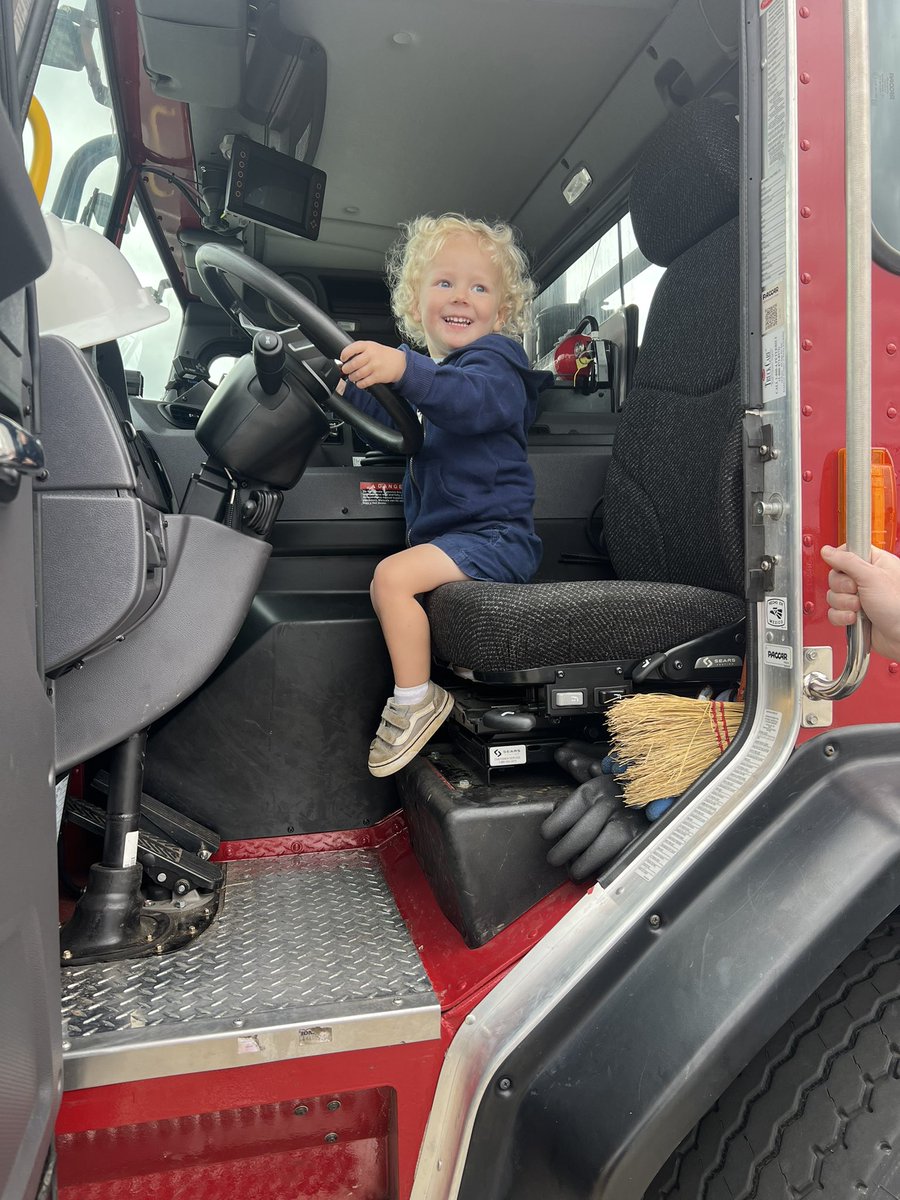 LibbyWeihsmann's tweet image. This kid was @MeckCounty’s Touch-A-Truck’s biggest fan yesterday 🚛🚜
