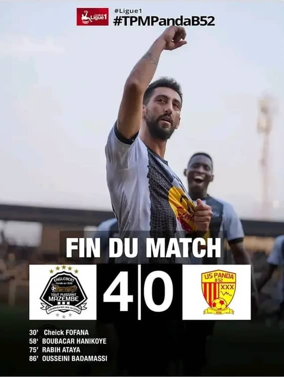 Kim_Kwesele's tweet image. #Ligue1 #TPMPandaB52:
FIN DU MATCH: TP Mazembe 🆚 US Panda B52 4-0. Face au bloc bas des #Bombardiers, les #Corbeaux ont survolés le camp adverse par les côtés pour trouver la faille. Puis, le coaching payant de Lamine NDIAYE avec des entrants qui ont changé complètement le match