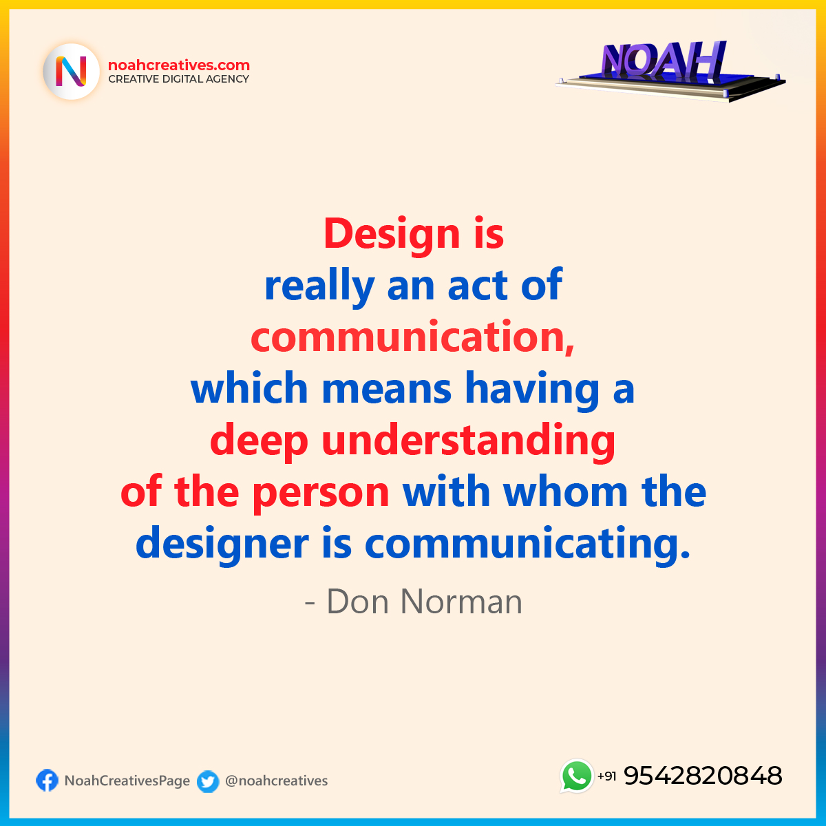 #Design
#Communication
#Understanding
#Designer
#DonNorman
#Quote