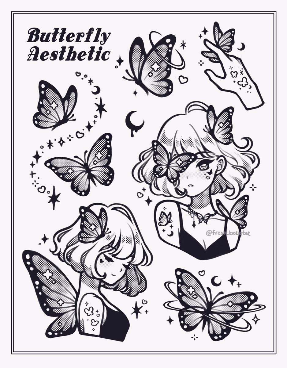 「Butterfly designs 🖤 which one do you like best? 」Emily ₊˚⊹♡の漫画
