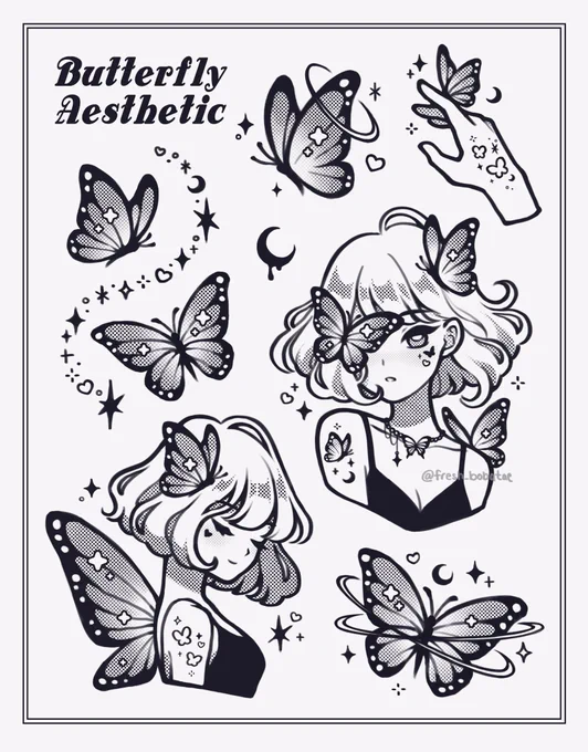 Butterfly designs 🖤 which one do you like best? 