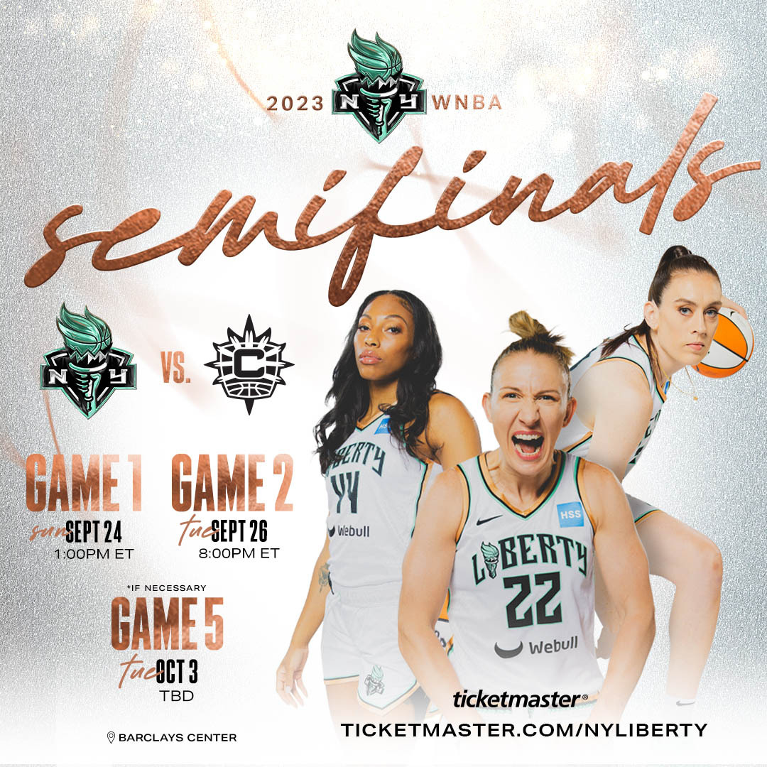Our New York Liberty are taking us on an incredible journey to the SEMI-FINALS! 🏀🗽 Let's keep the cheers and positive vibes flowing for our amazing team! 🔥💪