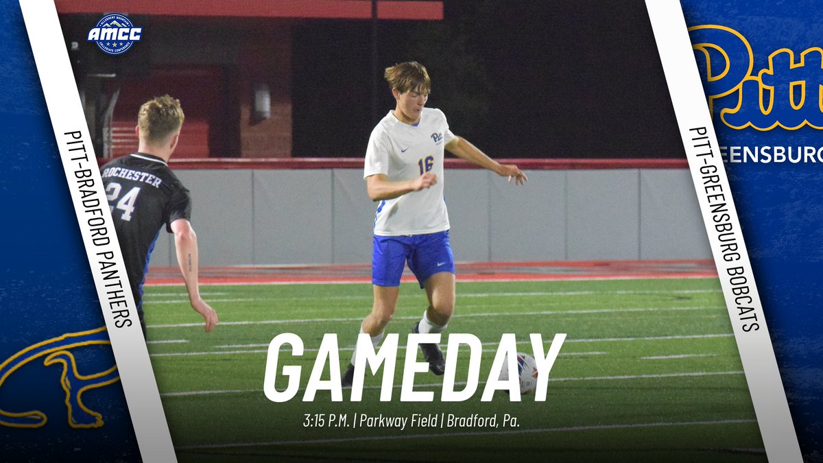 UPB Athletics (@upb_panthers) on Twitter photo Gameday: <a href="/UPB_MSOC/">UPB Men’s Soccer</a> vs. <a href="/upgbobcats/">Pitt-Greensburg Athletics</a>
3:15 p.m. | Parkway Field | Bradford, Pa.
🎥 - buff.ly/3t6i4je
🔢 - buff.ly/3rmQq11 Gameday: <a href="/UPB_MSOC/">UPB Men’s Soccer</a> vs. <a href="/upgbobcats/">Pitt-Greensburg Athletics</a>
3:15 p.m. | Parkway Field | Bradford, Pa.
🎥 - buff.ly/3t6i4je
🔢 - buff.ly/3rmQq11