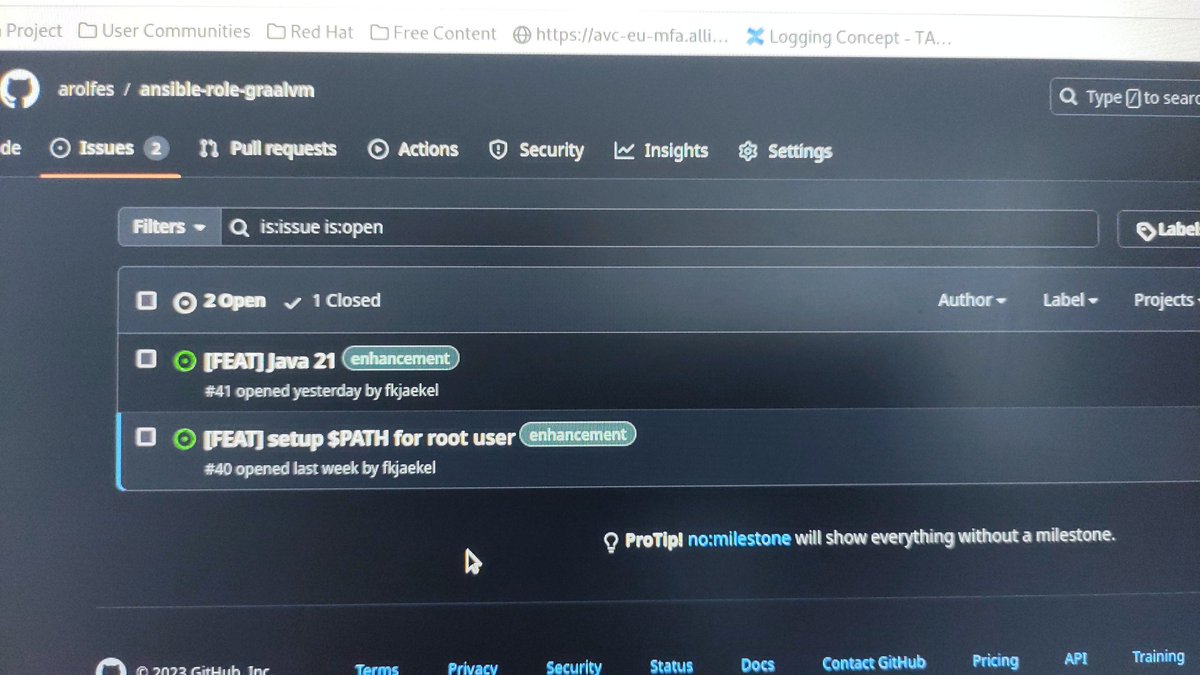 Time to work on open source again

#ansible #jdk21 #grallvm