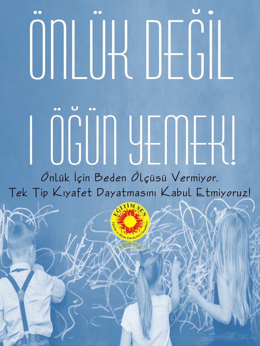 Önlük değil bir öğün yemek!
 #ÖnlükBedeniVerme #ÖnlükİtibarKazandırmaz