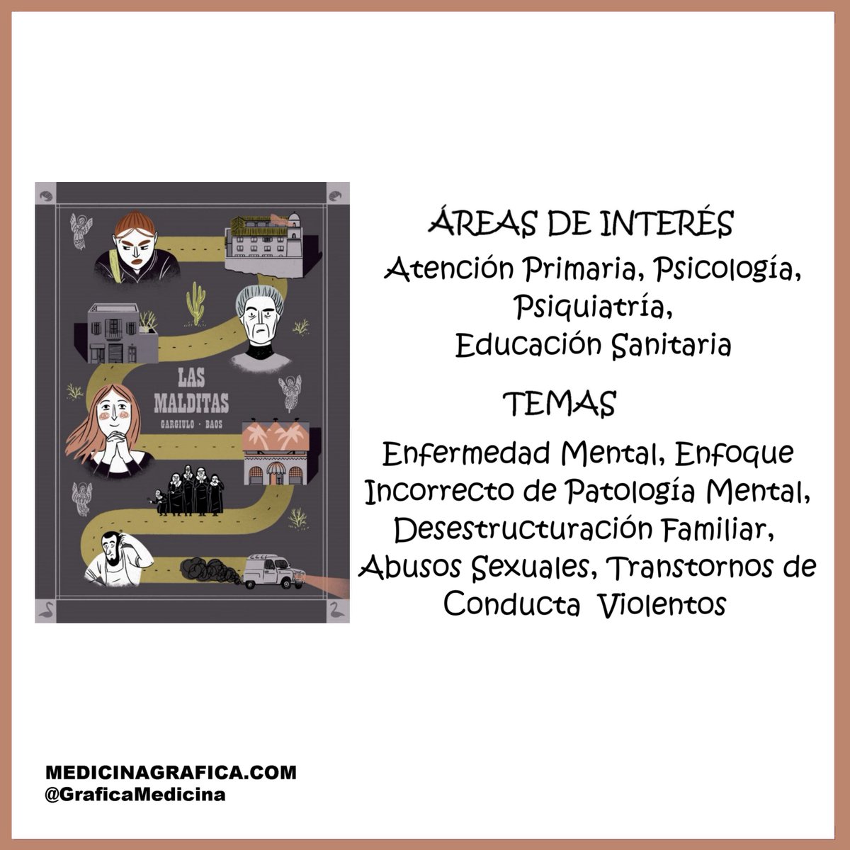 Medicina-Grafica (SEMGRAF) (@graficamedicina) on Twitter photo Hoy reseña de #MedicinaGráfica de <a href="/talphin1975/">Alejandro Martinez</a>
Las Malditas de Flavia Gargiulo. Adaptación de la obra de teatro de <a href="/Sergiobaos/">Sergio Baos</a>
En <a href="/DolmenEditorial/">Dolmen Editorial</a>
No es patografía gráfica como tal, pero nos parece que puede aportar
medicinagrafica.blog/2023/09/24/las… Hoy reseña de #MedicinaGráfica de <a href="/talphin1975/">Alejandro Martinez</a>
Las Malditas de Flavia Gargiulo. Adaptación de la obra de teatro de <a href="/Sergiobaos/">Sergio Baos</a>
En <a href="/DolmenEditorial/">Dolmen Editorial</a>
No es patografía gráfica como tal, pero nos parece que puede aportar
medicinagrafica.blog/2023/09/24/las…