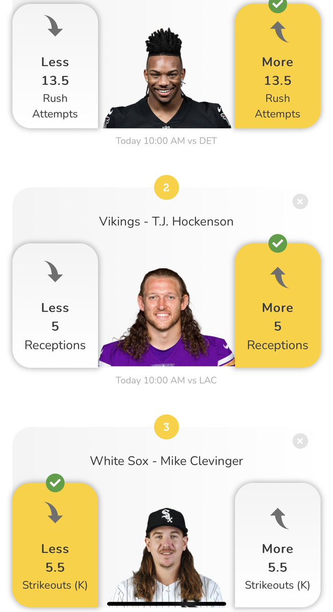 HollowPicks's tweet photo. 🟢Parlay Play Value🟢

-Bijan Robinson 15.5 On Books (POTD) 🔨 ☢️

-Hockenson is 5.5 On All Books
-Mike Clevinger Is 5 On All Books

#nfl #value #DraftKings #fanduel #bijanrobinson #hockenson #mikeclevinger #mlb #parlayplay #nuke  #twittergambling #bets #sports https://t.co/CaENpF5iHV