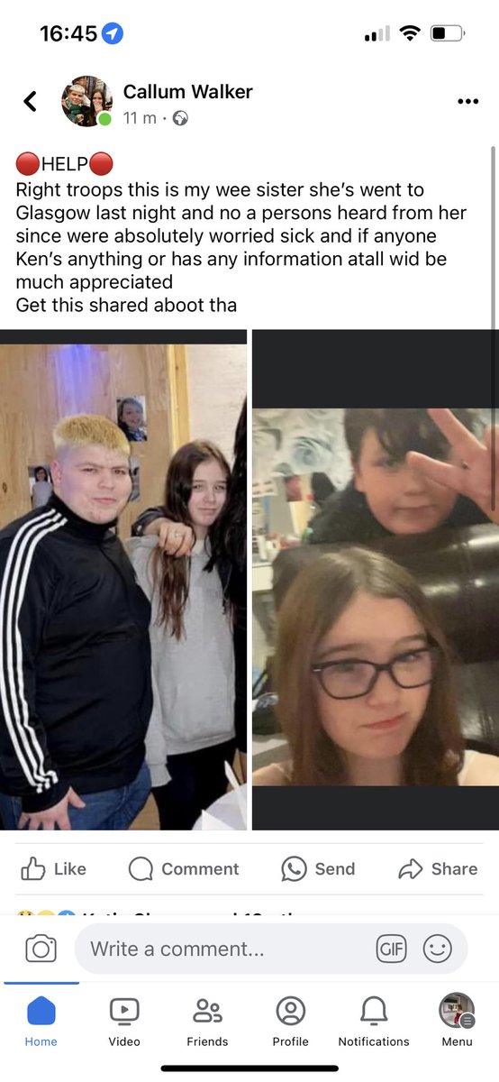❌❌❌please re tweet to get this young lassie home safe, message callum walker on Facebook if you have seen or heard anything ❌❌❌