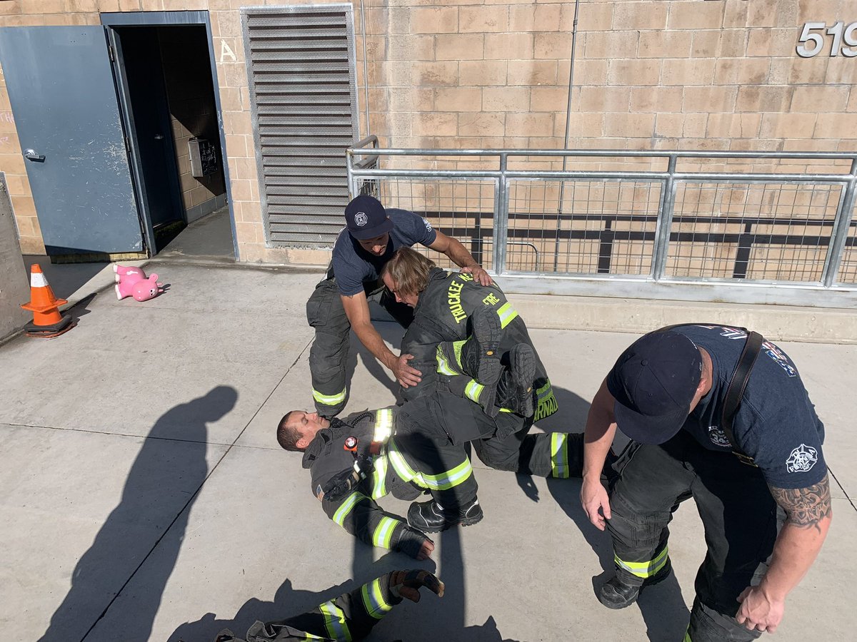 TMFPD's tweet photo. Good #SundayMorning. This past week #TMFR Firefighters participated in a District wide Search &amp; Rescue class. Firefighters took part in victim drag techniques, room orientation, and the latest nationwide trends of where to find children and adults in residential structure fires. https://t.co/LwHRIPESHe