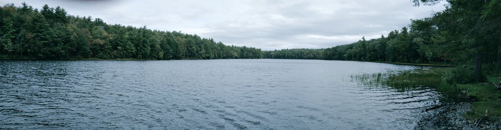 I did my first #panorama shot! (Tap on the photo to see the whole effect) It's from Second Pond, #GraftonLakesStatePark. 
Taken with my #SamsungGalaxyA02s. 
#photography #photographylovers 
#mobilephotography 
#panoramashot