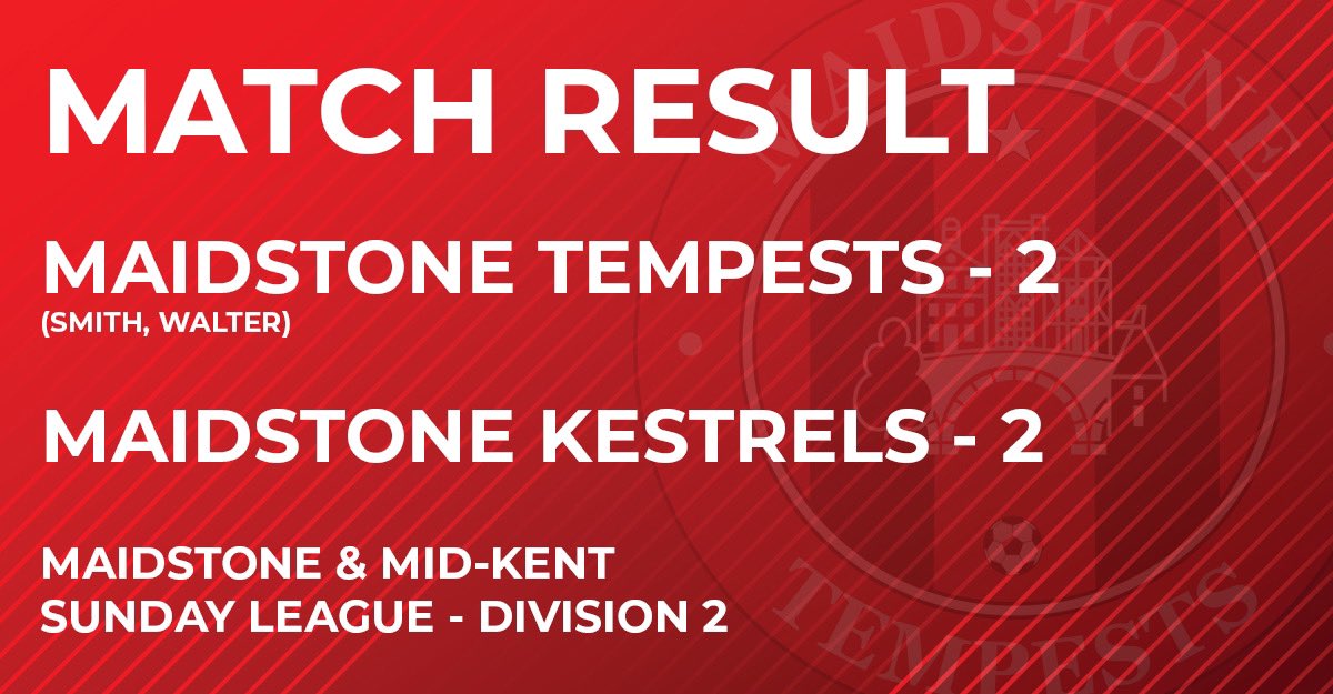 Tempests led twice but had to settle for a 2-2 draw at home to #MaidstoneKestrels 

First point on the board for the 2023/24 season!

⚽️ Scott Smith
⚽️ Jack Walter 

➡️ <a href="/AshleighCraft/">CRAFTTT.</a> 
➡️ Dan Barrie

#WeAreTempests #Maidstone #SundayLeague #Football <a href="/mmksfl/">Maidstone & Mid Kent Sunday Football League</a> @SELKGrassroots