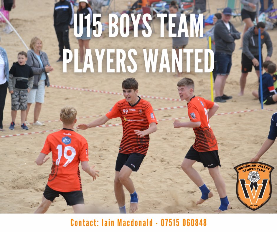 Our U15 boys team is looking for some new players for this new season. 

We welcome strikers, midfielders, defenders and goalkeepers as well. If you are looking at transitioning into a new role we would be happy to help you with that, just get in touch to discuss the options.