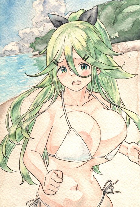 お題箱より山風ちゃんのイラストです 