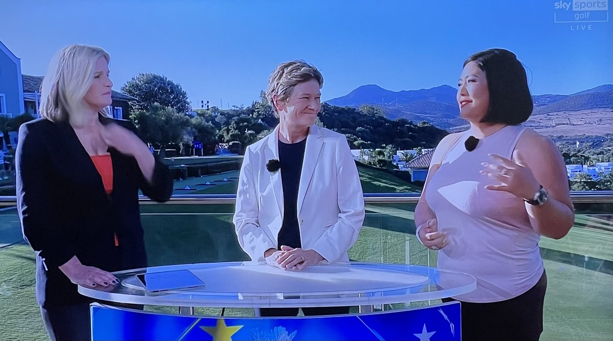 These three 🙌🏻 @SkySportsGolf Fantastic coverage for #SolheimCup2023 🇪🇺🏆