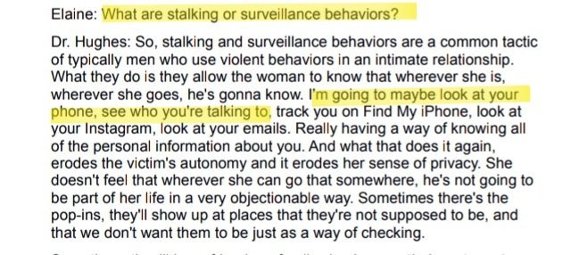 Amber Heard's own expert witness describing 'stalking behaviour'.

#AmberHeardIsFinished
#AmberHeardIsToxic
#JohnnyDeppIsASurvivor