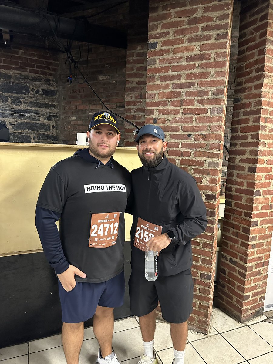 Congratulations to two of our members on completing the Tunnel to Towers 5K today! <a href="/BernaboOctavio/">Coach Okie</a> @puccini_thomas