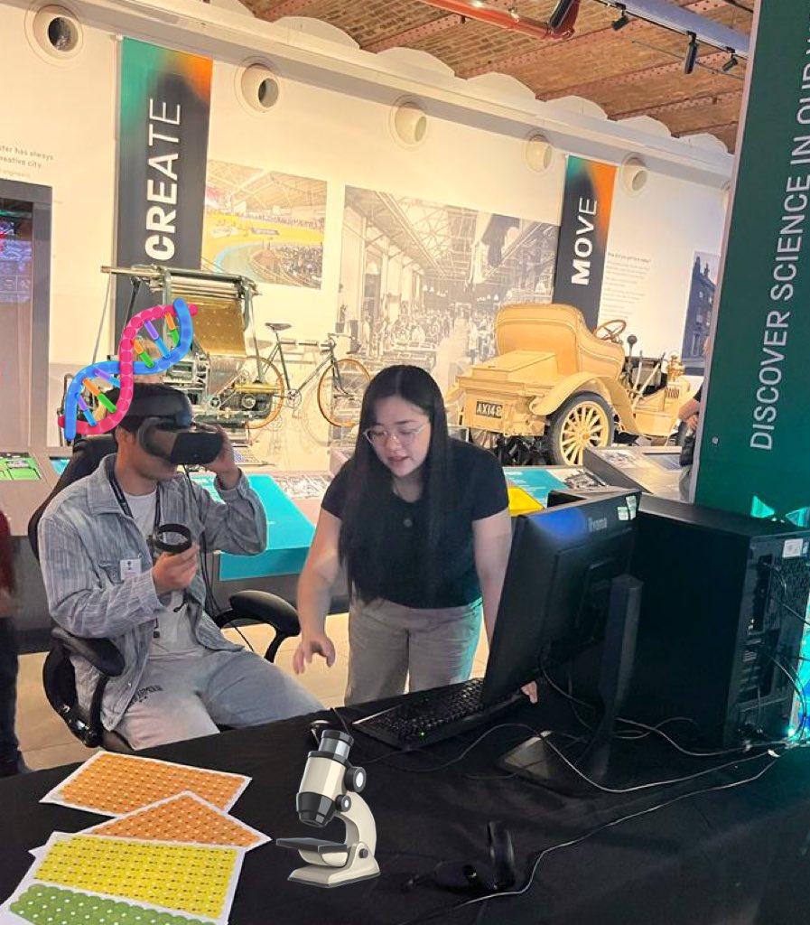 Yueyi Cai (@wuzeichuan) on Twitter photo Got involved in #GetCourius at <a href="/sim_manchester/">Science and Industry Museum</a> I helped visitors to use VR devices to observe how phages help with CF lungs. Thanks to <a href="/whoispaulmiller/">Paul Miller</a> and <a href="/reflexarc/">Reflex Arc</a> for the VR support. Thanks #MicrobialPuppetMaster team and <a href="/SalfordUni/">University of Salford</a> <a href="/LivUni_IVES/">Inst of Infection Veterinary & Ecological Sciences</a> Got involved in #GetCourius at <a href="/sim_manchester/">Science and Industry Museum</a> I helped visitors to use VR devices to observe how phages help with CF lungs. Thanks to <a href="/whoispaulmiller/">Paul Miller</a> and <a href="/reflexarc/">Reflex Arc</a> for the VR support. Thanks #MicrobialPuppetMaster team and <a href="/SalfordUni/">University of Salford</a> <a href="/LivUni_IVES/">Inst of Infection Veterinary & Ecological Sciences</a>