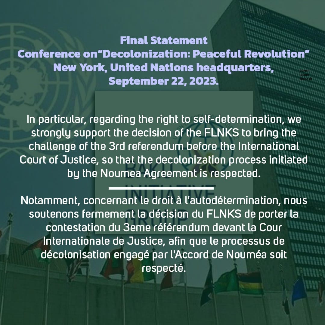 Baku Initiative Group raises issue of neocolonialism at <a href="/UN/">United Nations</a>. 
Final Statement.
#colonialism #neocolonialism #France 🇫🇷 #Macron
<a href="/EmmanuelMacron/">Emmanuel Macron</a>