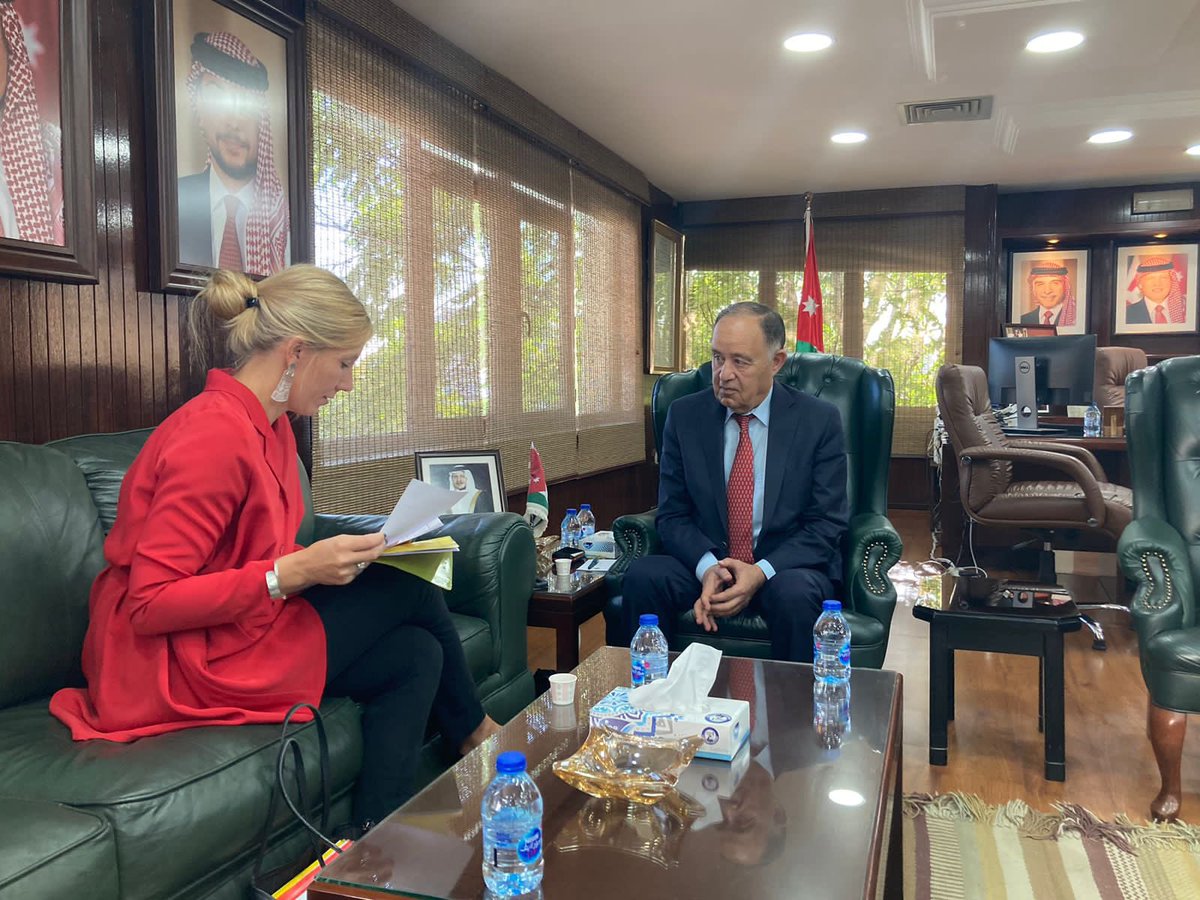 لقاء مثمر اليوم مع معالي وزير المياه حول المصالح المشتركة والتعاون مع الأردن 🇯🇴 

Important meeting on issues of cooperation cooperation and joint interest w/ 🇯🇴Minister of Water today <a href="/mwigovjo/">وزارة المياه والري-سلطة المياه-سلطة وادي الاردن</a> <a href="/siwi_water/">SIWI</a> <a href="/Sida/">Sida</a> <a href="/SwedeninJO/">Sweden in Jordan</a>