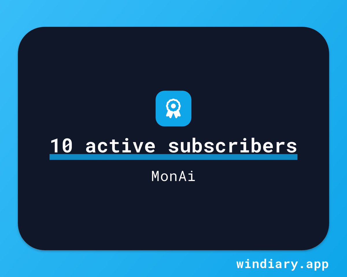 florianvates's tweet image. Finally achieved my first milestone for MonAi.

Next one is gonna be a bit more ambitious.. 💯