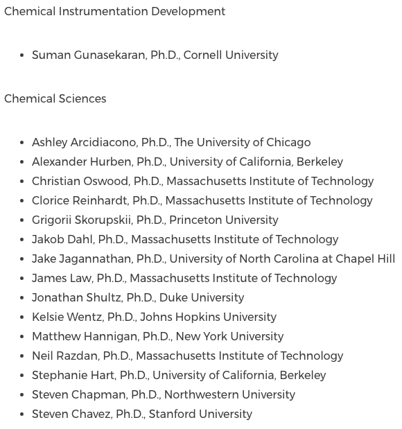 freddytn's tweet photo. Congratulations to the new @BeckmanFnd #AOBPostdocs class!
Always great to see the strong representation from @MIT in these cohorts!
- Christian Oswood PhD
- Clorice Reinhardt PhD
- Jakob Dahl PhD
- James Law PhD
- Neil Razdan PhD
@ChemistryMIT @MITChemE
https://t.co/eyBEIyoVPb https://t.co/FnmE2EuOWl