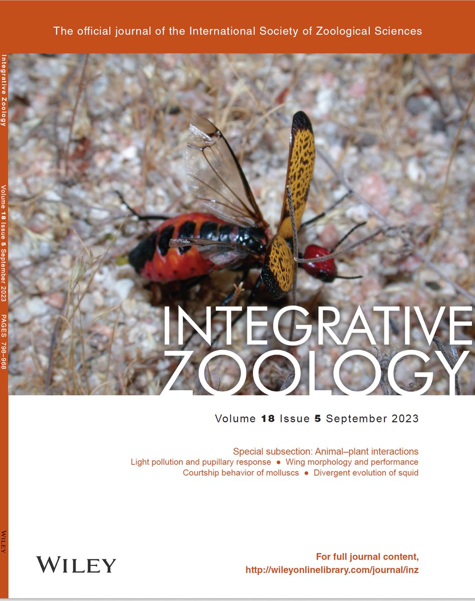 IntegrativeZool's tweet photo. Check out the latest issue of Integrative Zoology! Issue 18.5 (Sept. 2023). Special subsection (Animal-Plant Interactions) and Open Submission
https://t.co/8UjokmQpwb
@WileyEcolEvol
https://t.co/OSOO8IATNh https://t.co/3cFB5l13Tj