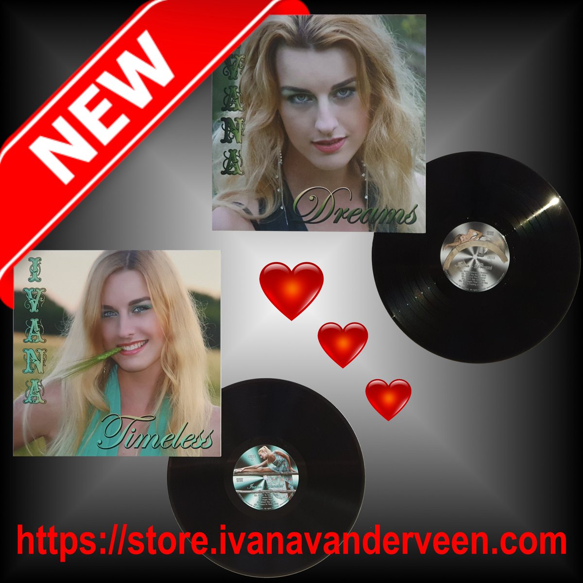 😍❤️‍🔥😍The day has come!!!! ;) ♥ My very first 2 albums are NOW available on LP!!! @ store.ivanavanderveen.com/product-catego… ♥ Get your copy today and I will sign them personally to you ;) ♥ Your support means the world!!! Much Love ♥♥♥ Ivana