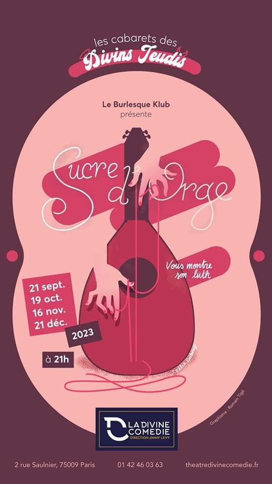 Merci pour ces premiers commentaires sur mon seule en scène musical et coquin "Sucre d'Orge vous montre son luth"!

Prochaine séance le 19 octobre, à la Divine Comédie 🎶

Billetterie billetreduc.com/323316/evt.htm

#luth #renaissance #sortiraparis #onstage #earlymusic #luteissexy