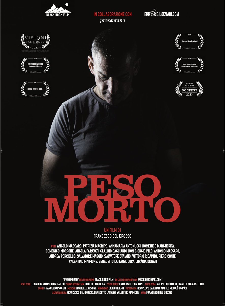 Errorigiudiziar's tweet photo. 🥇Vittoria!🎬 Al Caorle Independent Film Festival 2023 "Peso morto" (il docufilm su uno degli #errorigiudiziari più clamorosi di sempre) è stato il miglior documentario. Complimenti al regista @fdg82, a noi che lo abbiamo scritto e a tutti coloro che lo hanno reso possibile. https://t.co/FKM6lzYL4E