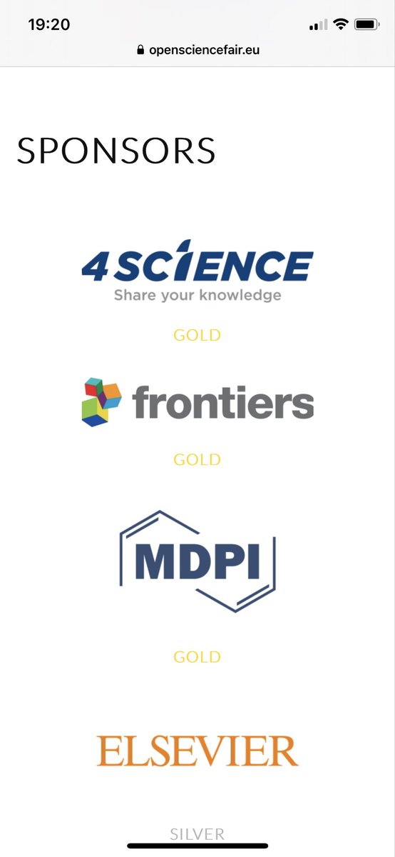 Sponsors of the open science FAIR 🤣 opensciencefair.eu