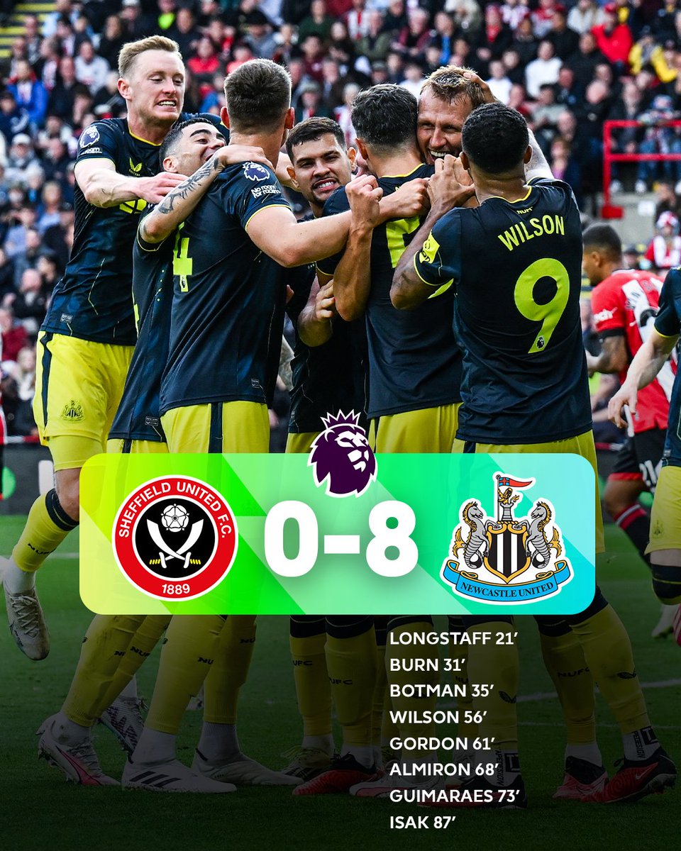 Incredible, <a href="/NUFC/">Newcastle United</a>! They equal their biggest-ever Premier League win 👏

#SHUNEW