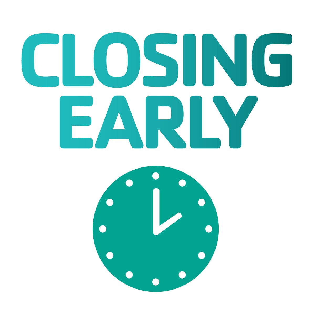 Your Y will close early at 6 p.m. on Tuesday, Sept. 26, so that staff can attend our all-staff picnic!

Thank you for your understanding as we appreciate our incredible staff!