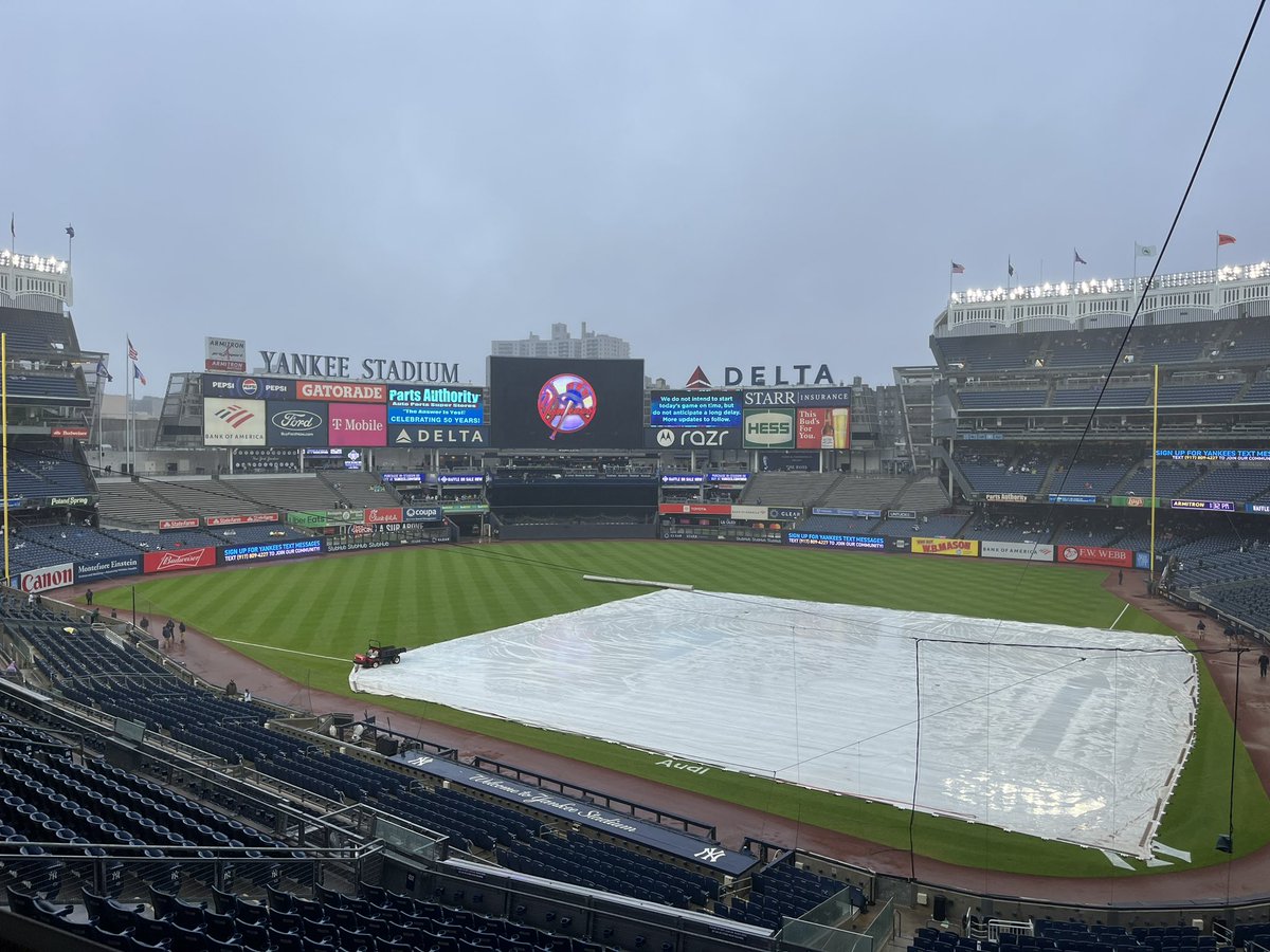 Update from Yankee Stadium: ☔️